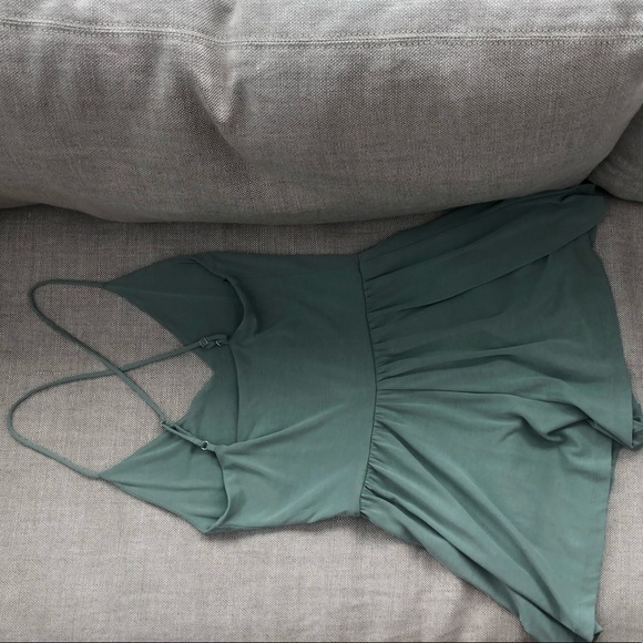 Forever 21, so soft, light blue/green romper sz Sm - Picture 2 of 5